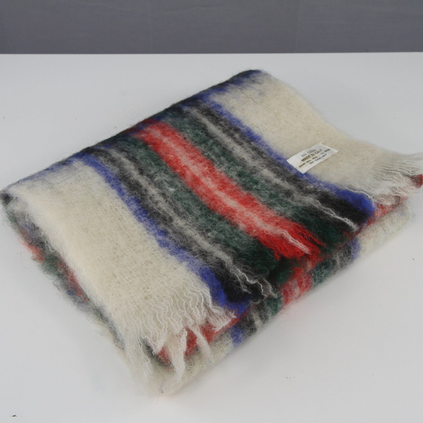 Vintage Unbranded Italian Wool Nylon Scarf Unisex 72" X 10 1/2"