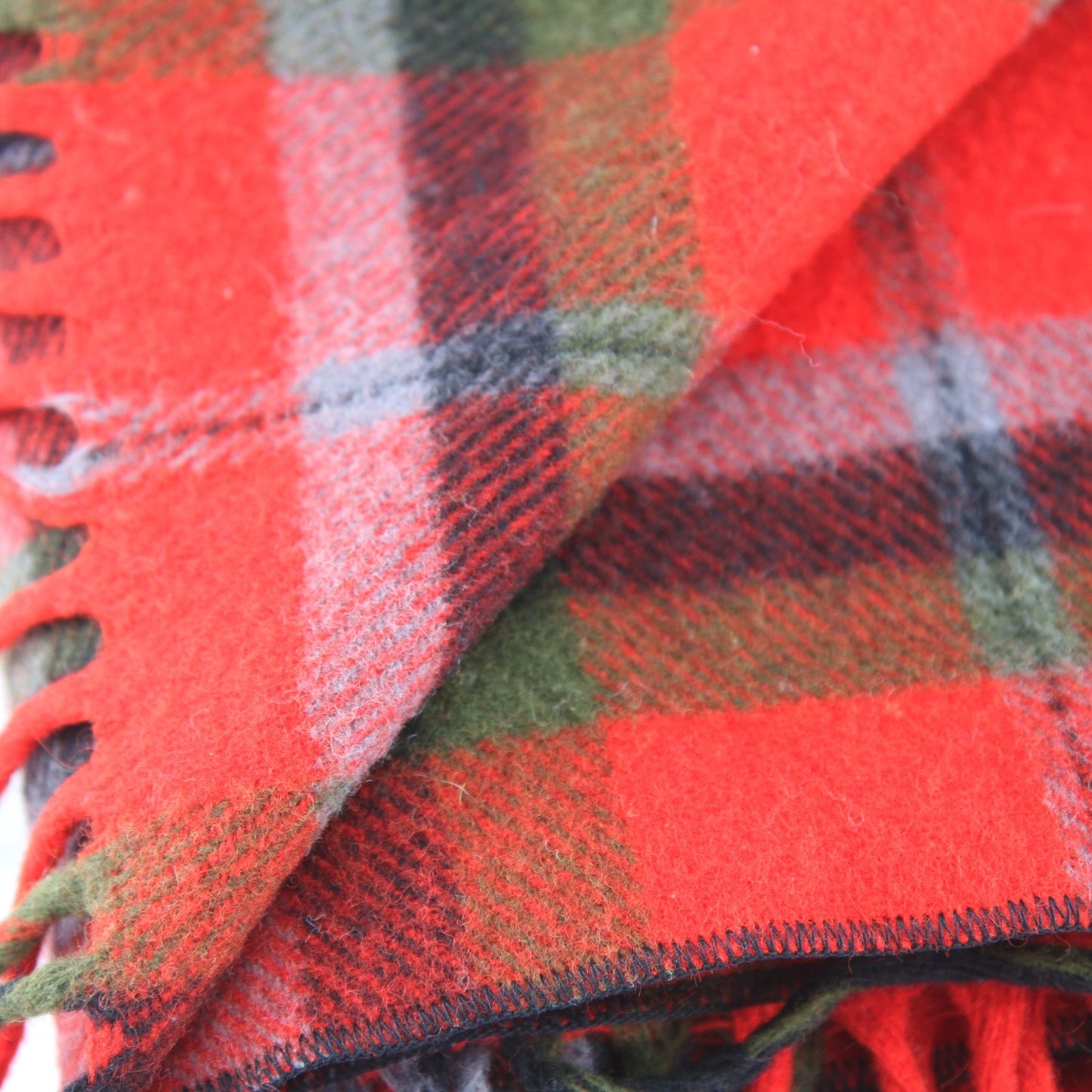 Unbranded Plaid Tartan Fringed Throw 57W X 42 1/2L