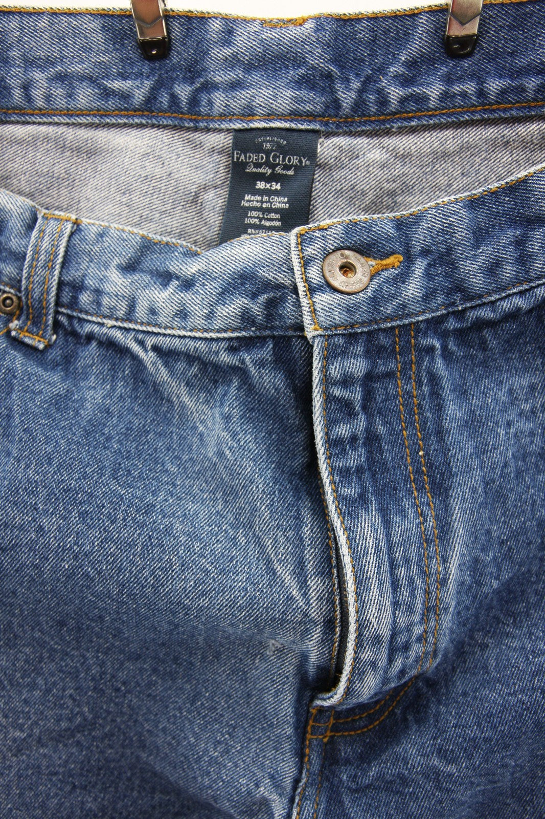 Faded Glory Mens Blue Jeans 38 X 34 Two Pair