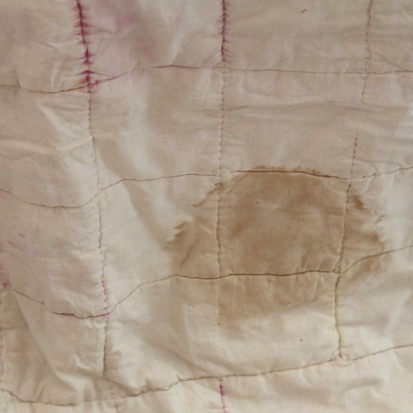 Vintage Hand Sewn Quilt Bed Cover Heavy 5.65LB 56W X 76L