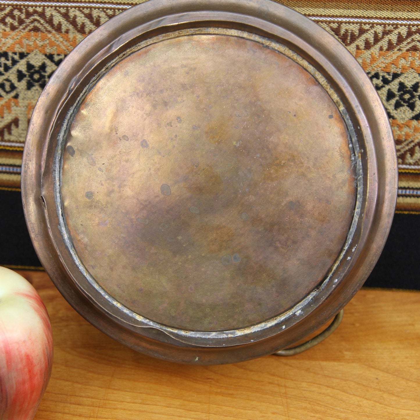 Antique Copper Three Piece Steamer Warmer Pot Insert? Decor Only