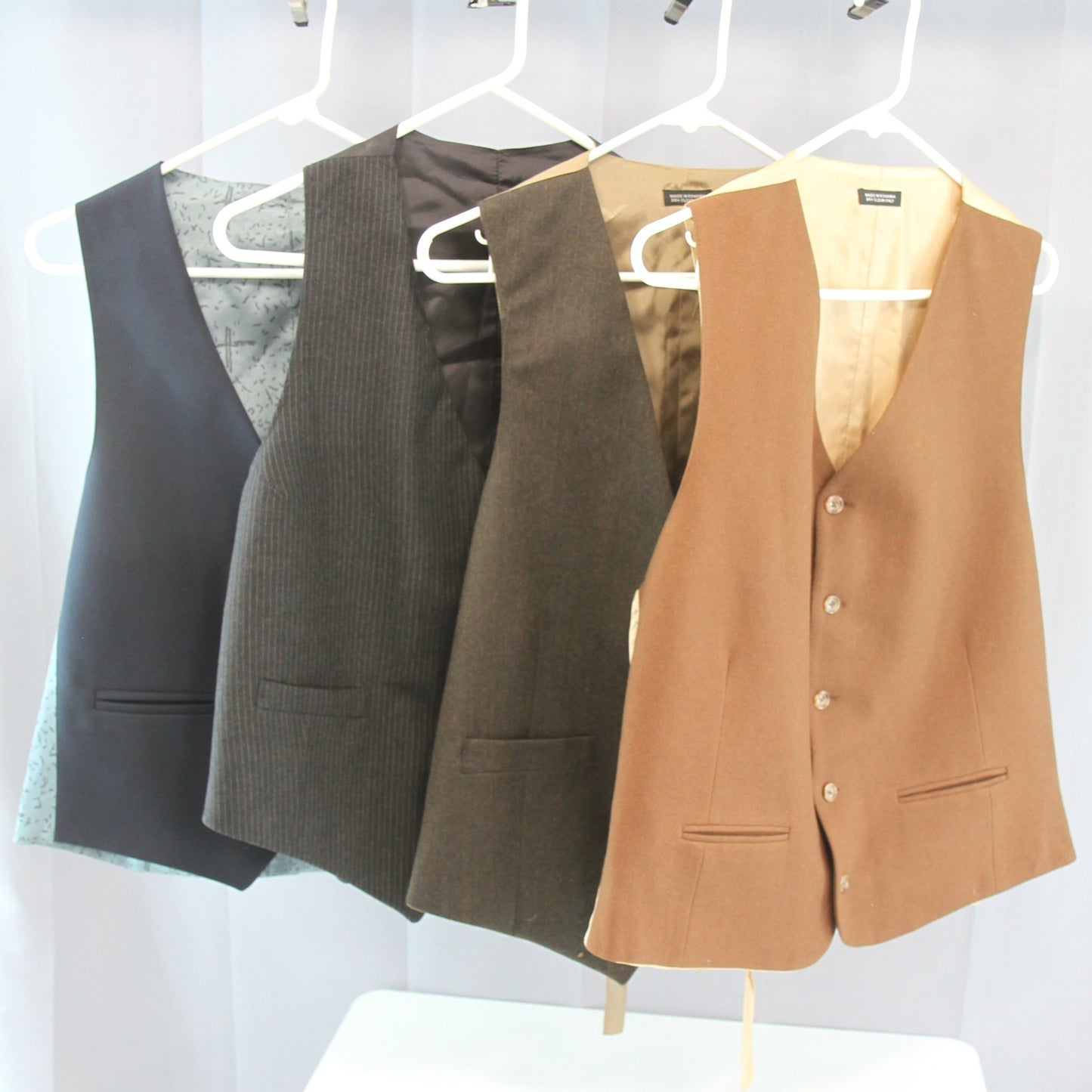 Collection Four 4 Mens Suit Vests Mix & Match For Variety and Style Choices 42