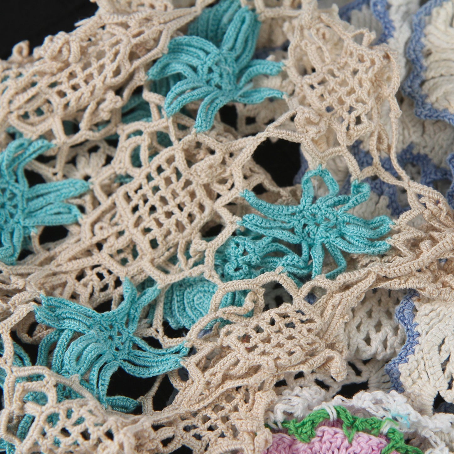 Colorful Collection of Eleven Crochet Pieces for Resale Crafts