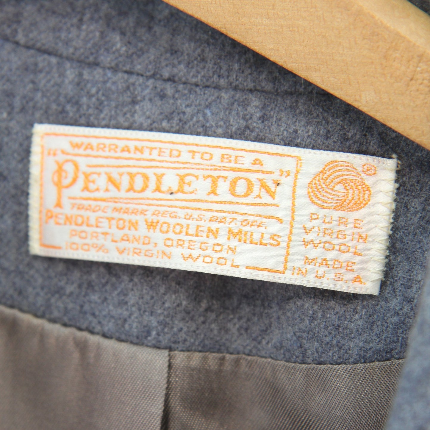 Vintage 1980s Pendleton Womens Wool Two Piece Suit  Grey Blue USA