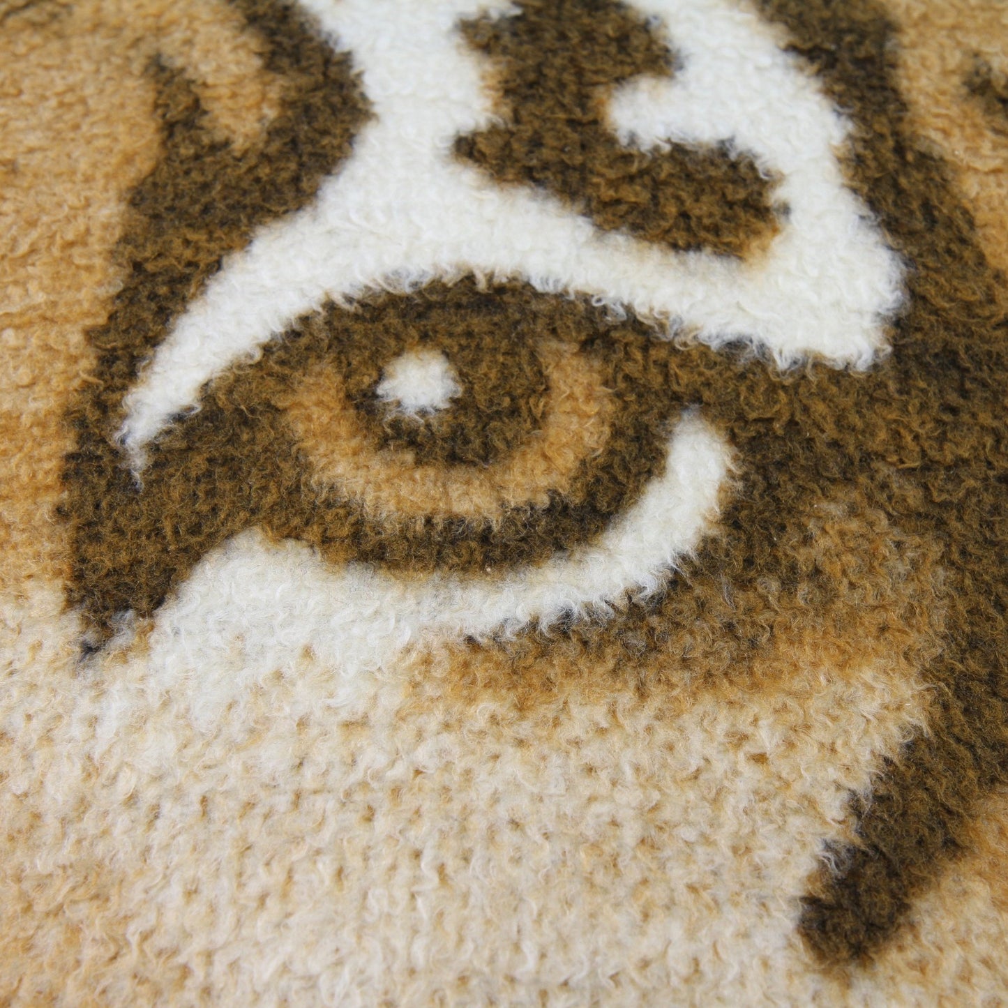 Vintage Safari Weavers Tiger Head Plush Blanket Throw West Germany 55W X 70L