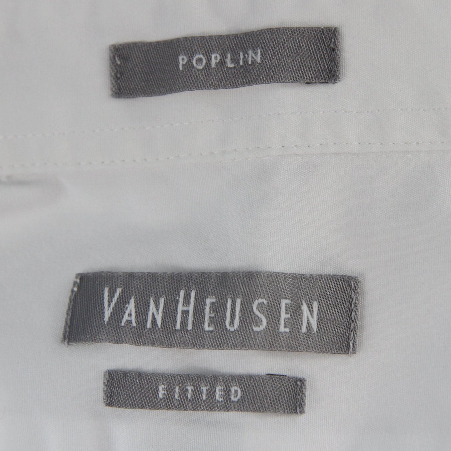 Van Heusen Fitted Mens White Dress Shirt  Cotton 55%/Polyester 45%    16" 34/35