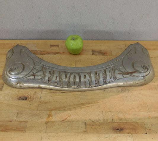 Antique Favorite 416 Base Burner Stove Parts - Name Plate Trim 417 A 80