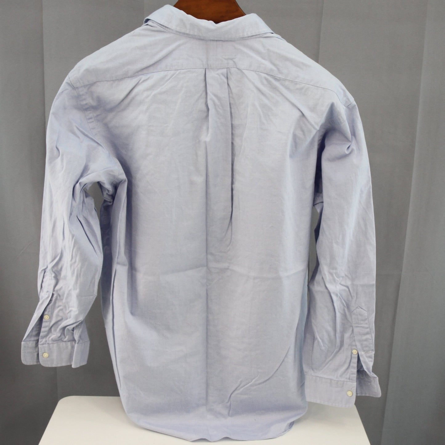Ralph Lauren Yarmouth 100% Cotton Mens Button Down Blue Dress Shirt 17 35