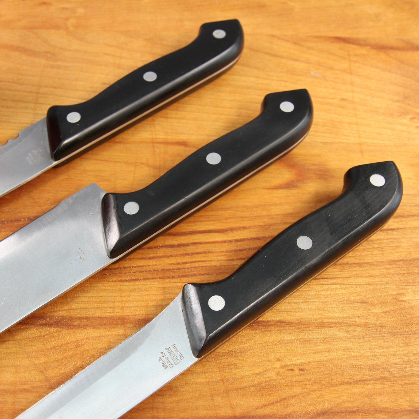 Slitzer Rostfrei Stainless Steel Kitchen Knife Set of Three 12 1/2"