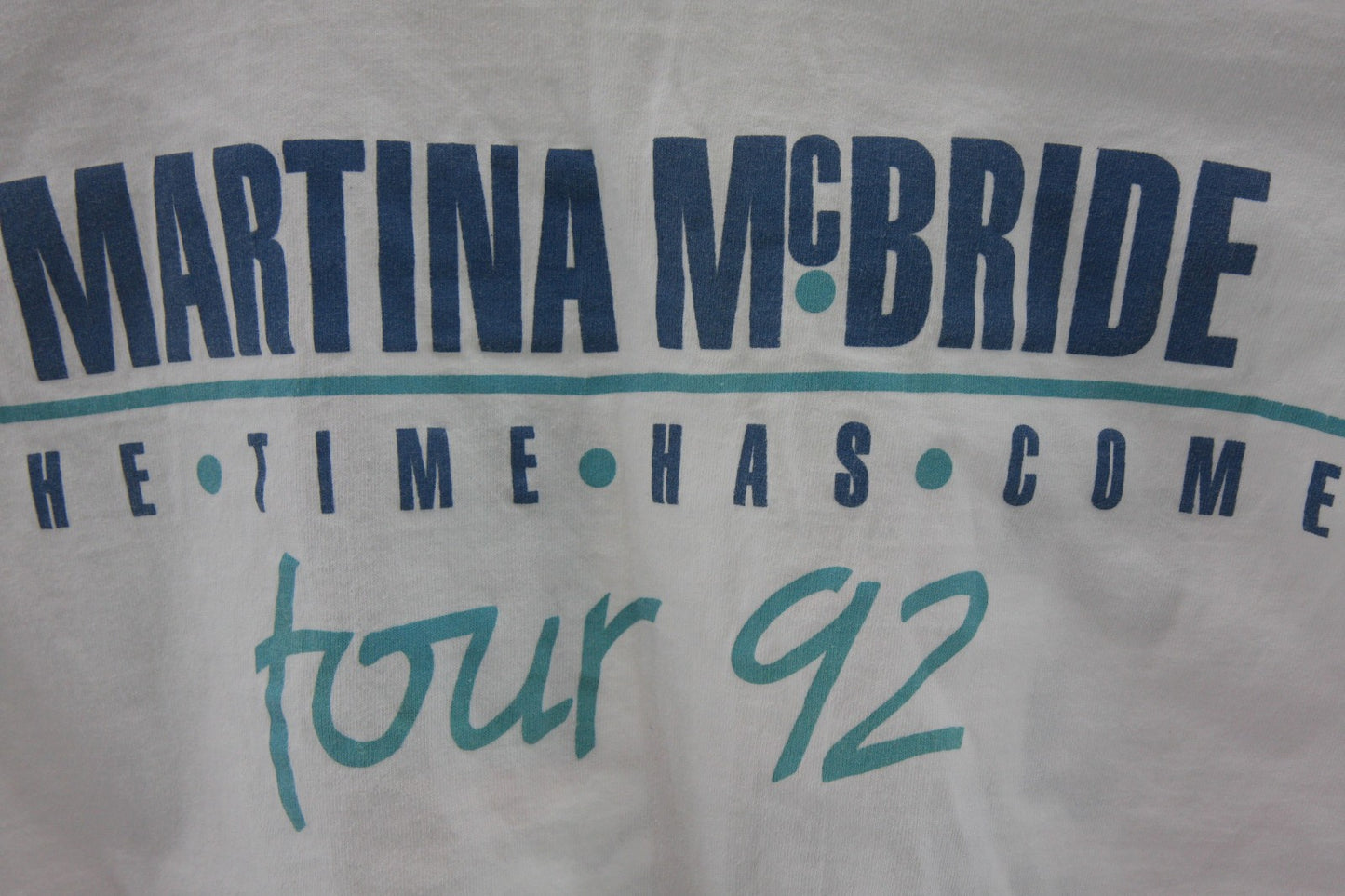Vintage "Roadie" Martina McBride Time Has Come Tour 1992 Tee Shirt
