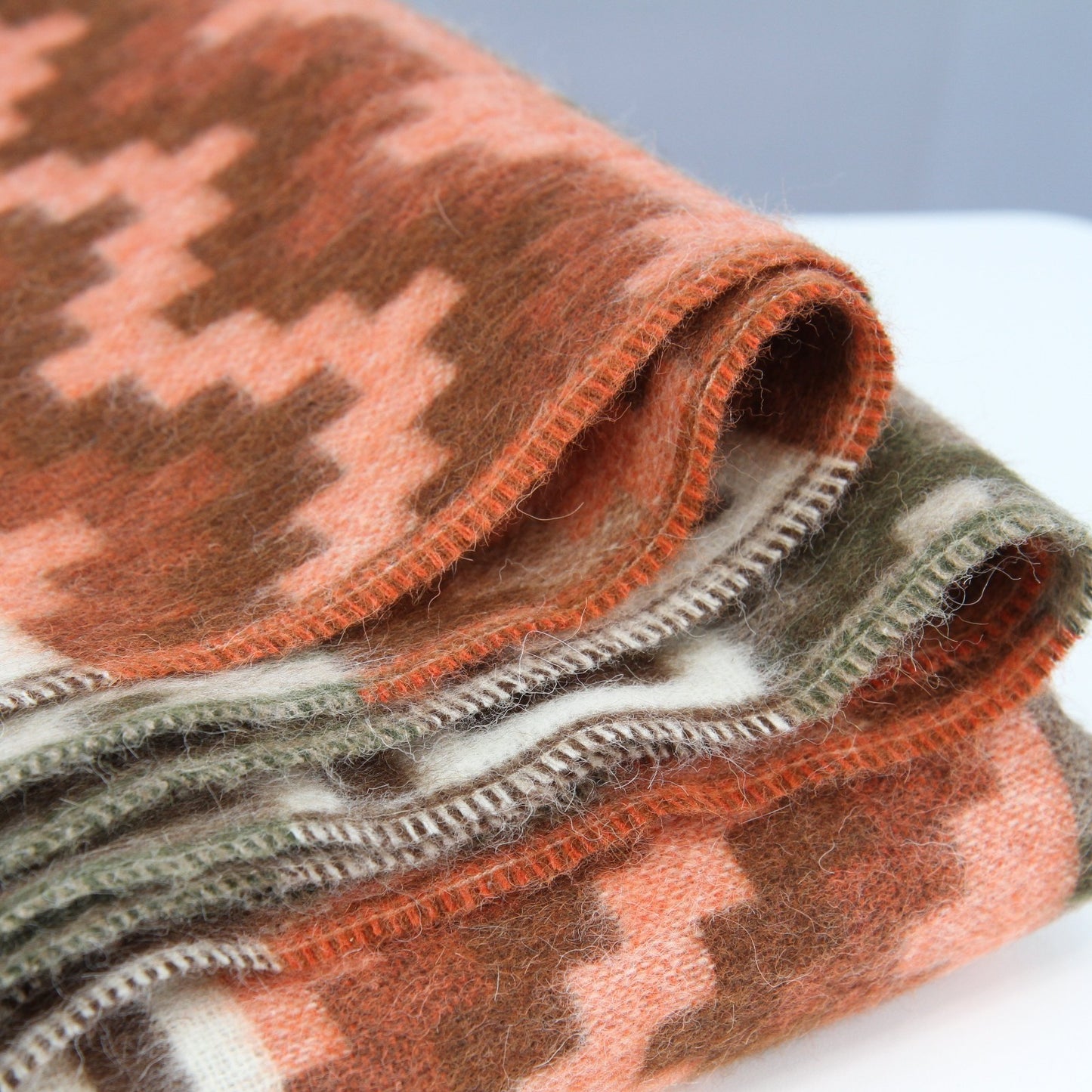 Tumi Alpaca Fringed Blanket Throw Southwest Design 52W X 64L