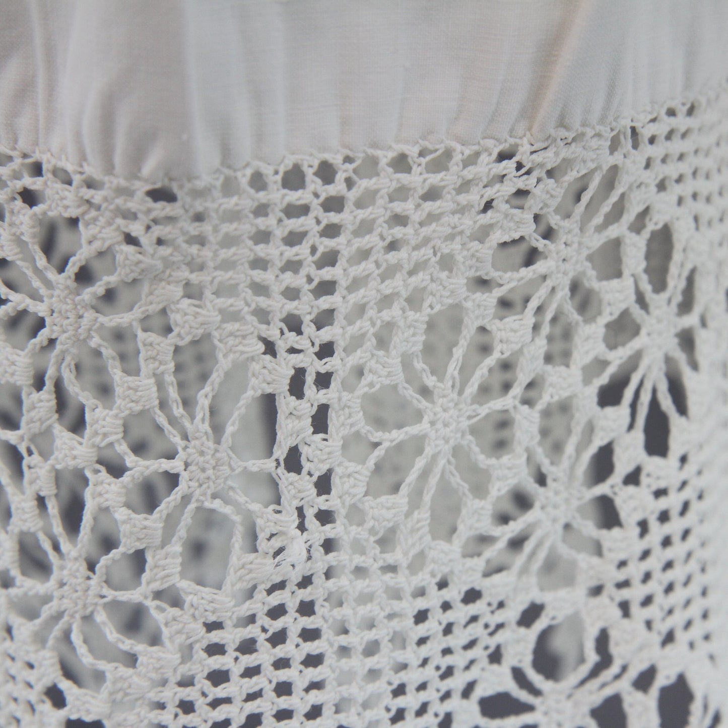 Vintage Childs Long White Dress Slip Hand Made Lace Hem