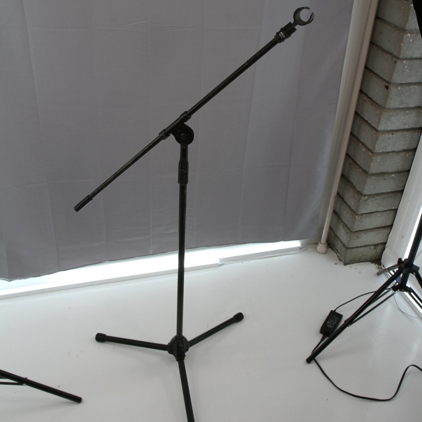 Vintage AKG? Tripod Microphone Mic Boom Stand Heavy Steel Construction