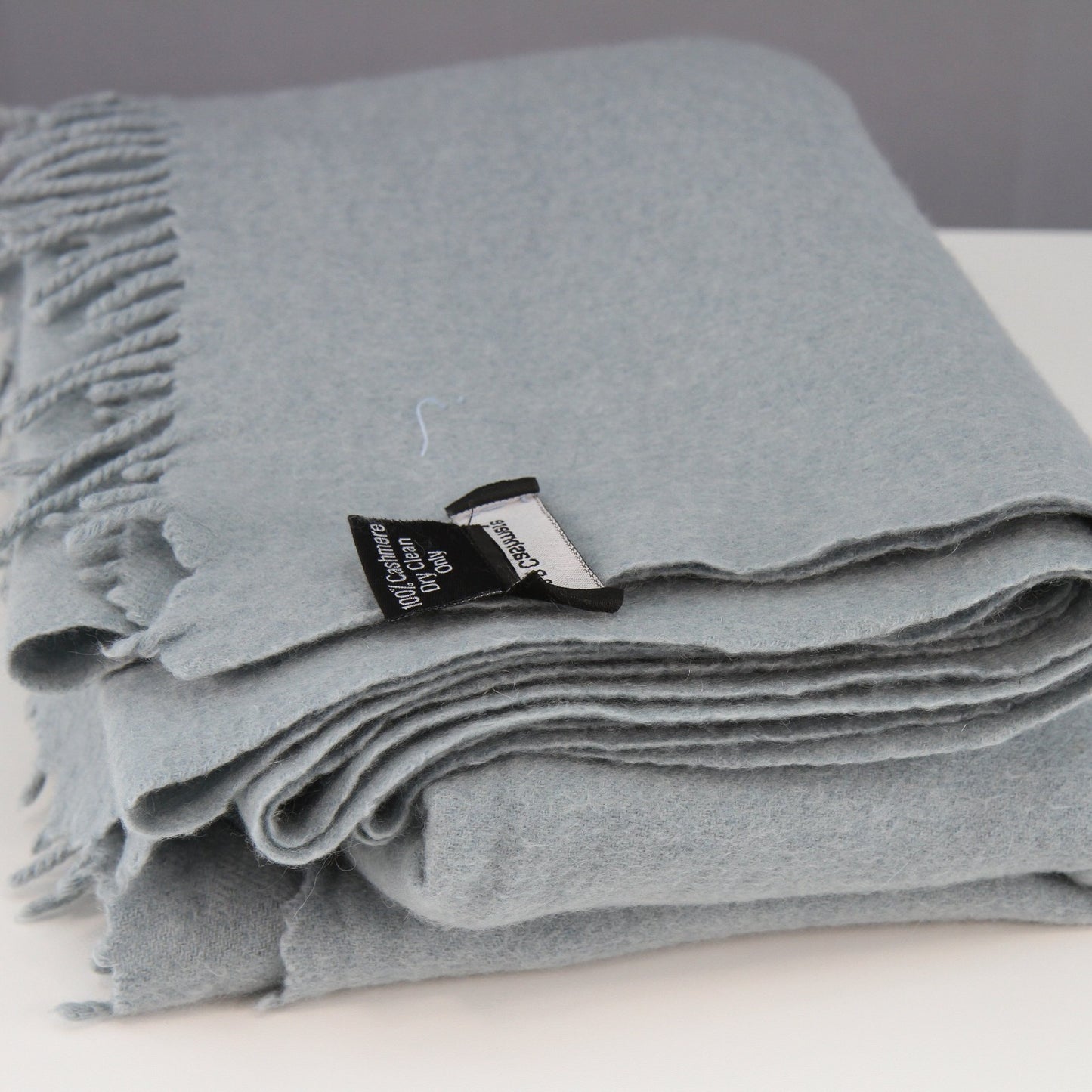 A&R 100% Cashmere Fringed Throw Wrap 49W X 62L for Outdoor Wear, Craft, Reuse