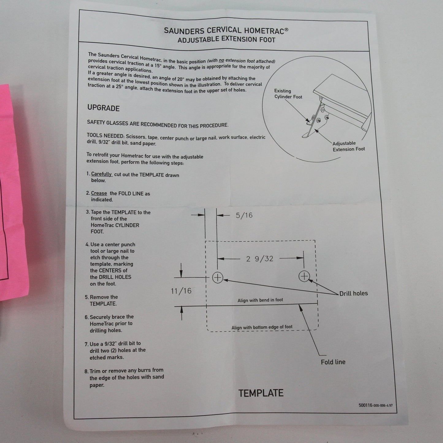 Saunders Cervical Hometrac With Foot Extension In Case READ