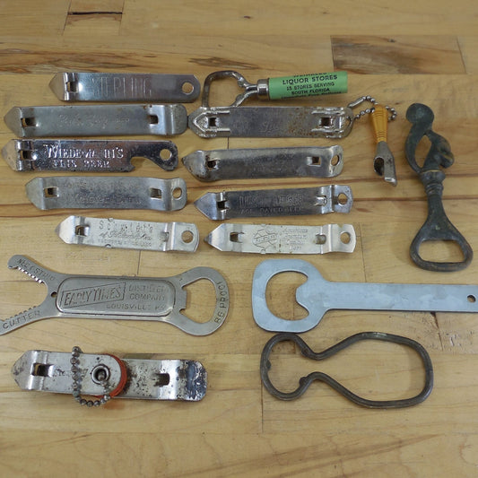 Misc. Lot Can Bottle Openers Beer Sterling Early Times Schmidts Falstaff Lucky