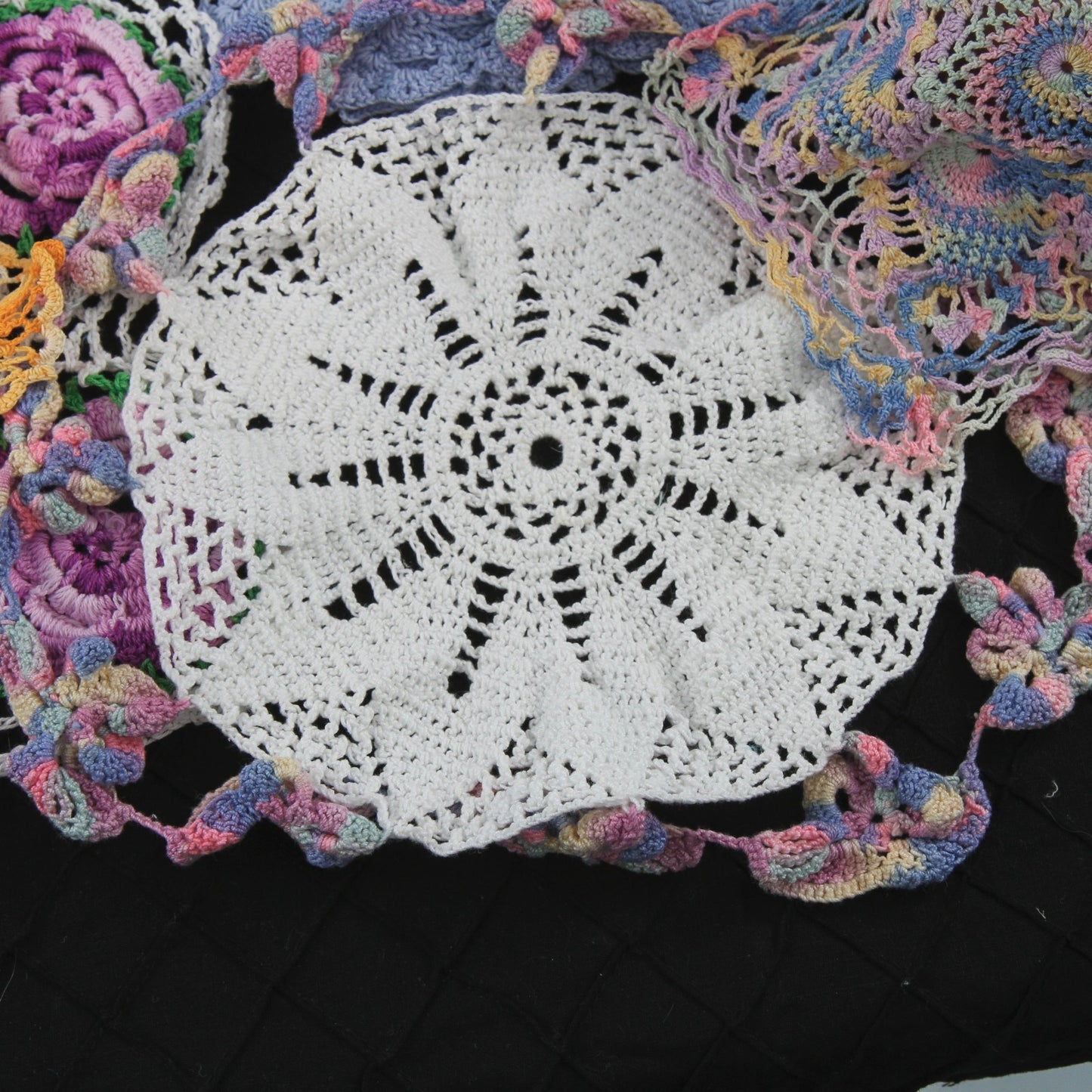 Colorful Collection of Eleven Crochet Pieces for Resale Crafts