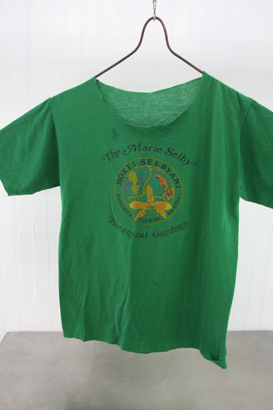 Vintage Stagehand Tee Shirt Marie Selby Botanical Gardens Sarasota Florida XL