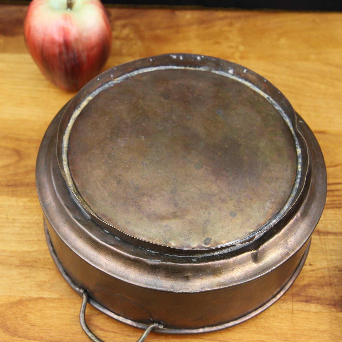 Antique Copper Three Piece Steamer Warmer Pot Insert? Decor Only
