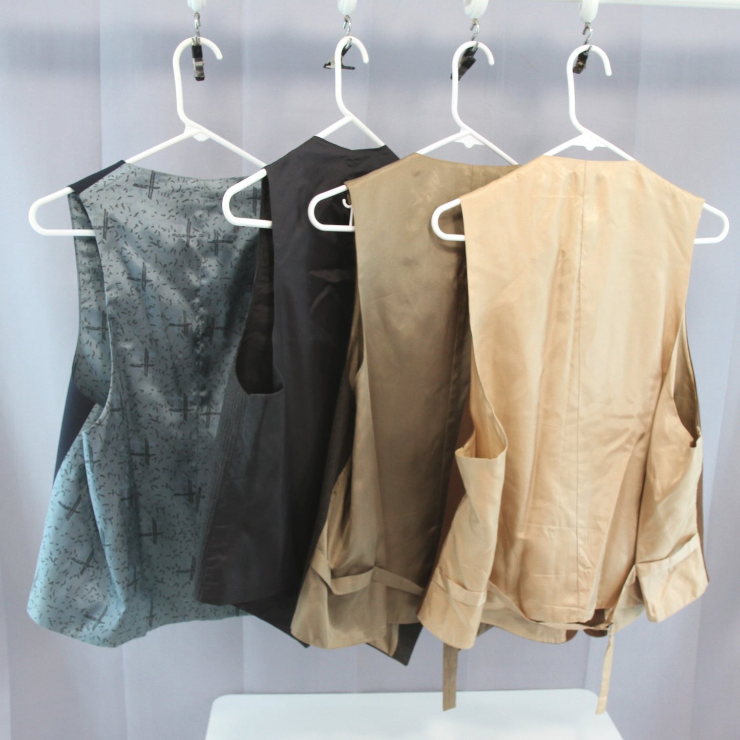 Collection Four 4 Mens Suit Vests Mix & Match For Variety and Style Choices 42