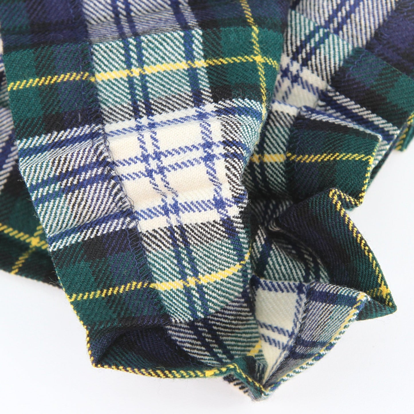 Laird-Portch Gordan Tartan Plaid Skirt Pleated Flat Front Leather Belt Waist 24"