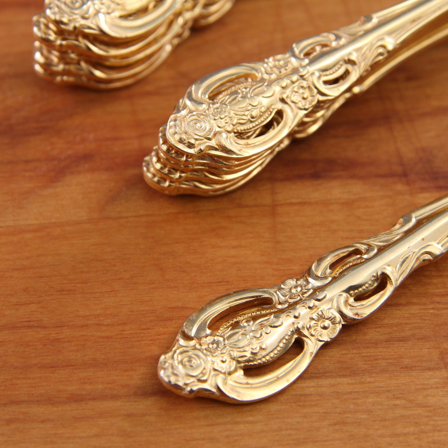 Six Place Settings Everbrite ENS28 Flatware In Gold Plate Japan