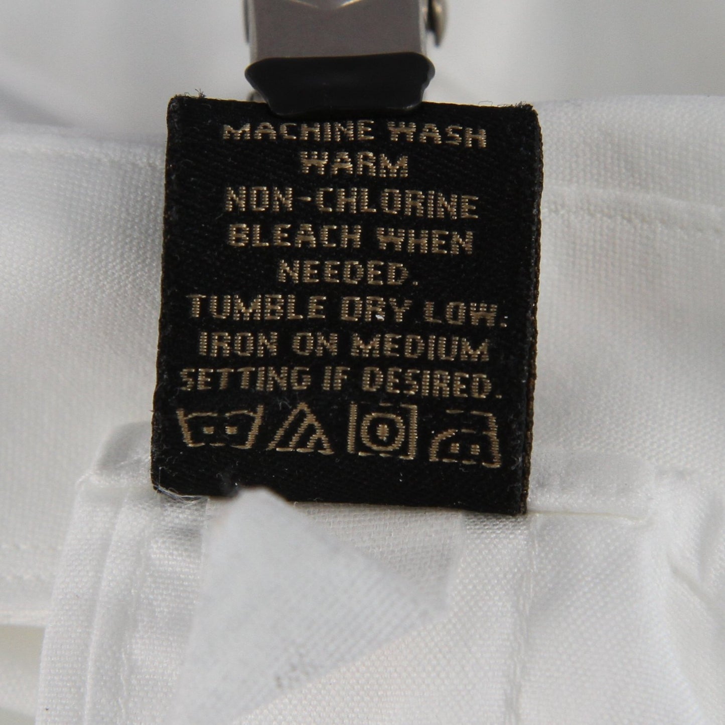 Three Vintage Members Mark White Pinpoint Oxford Mens Dress Shirt 16 1/2" 34