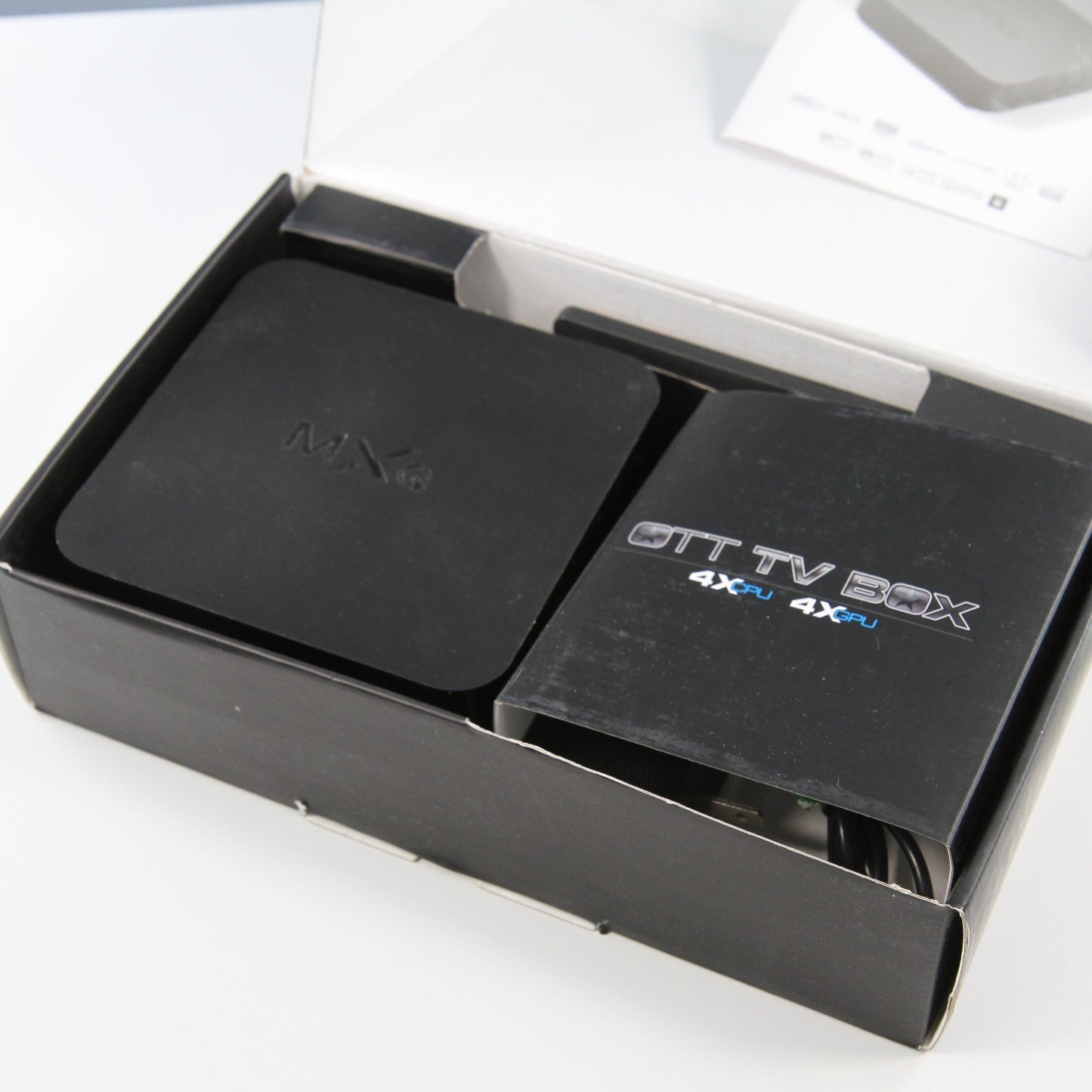 MXQ OTT TV Box 4x CPU GPU Android KitKat Internet TV Box With Remote