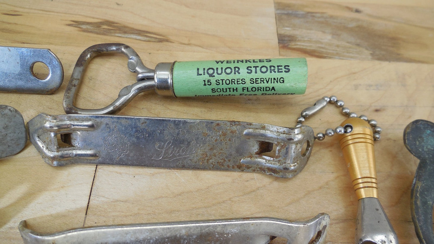 Misc. Lot Can Bottle Openers Beer Sterling Early Times Schmidts Falstaff Lucky