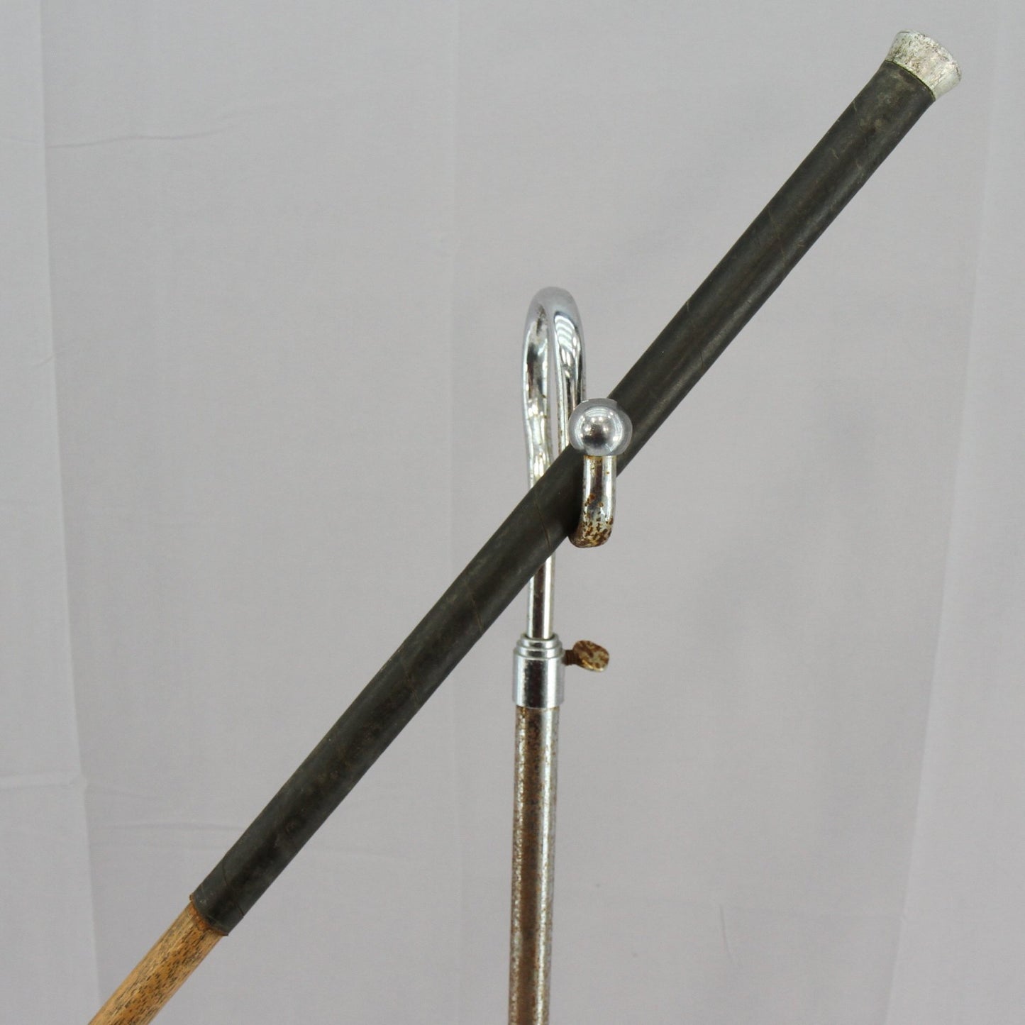 Vintage Champion Chrome Plated Hickory Shaft Leather Grip No 10 Putter