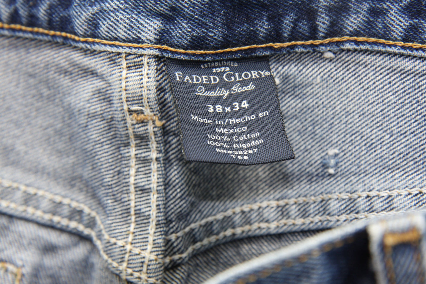 Faded Glory Mens Blue Jeans 38 X 34 Two Pair