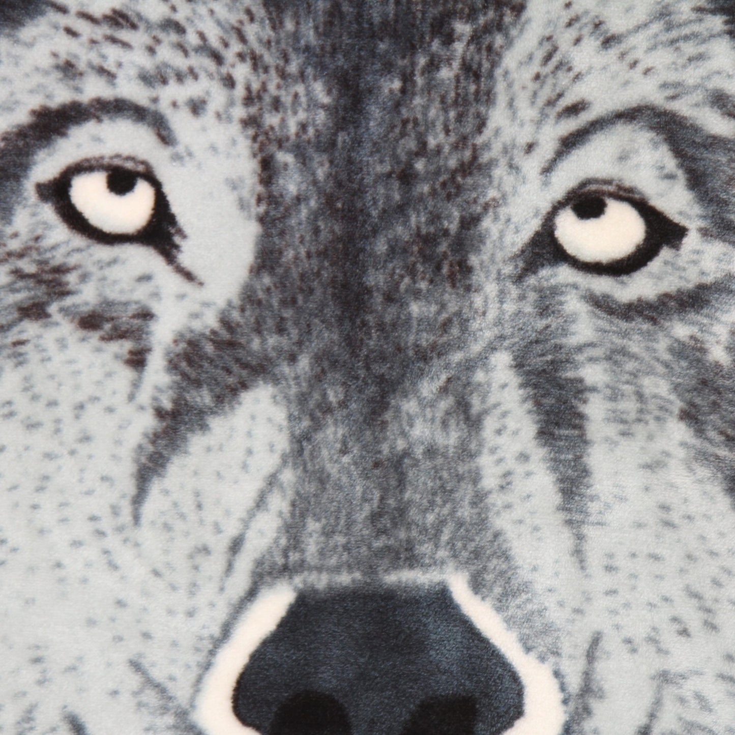 Vtg. Honey 2002 Plush Blanket Wolf & Eagle 80W X 92 1/2L