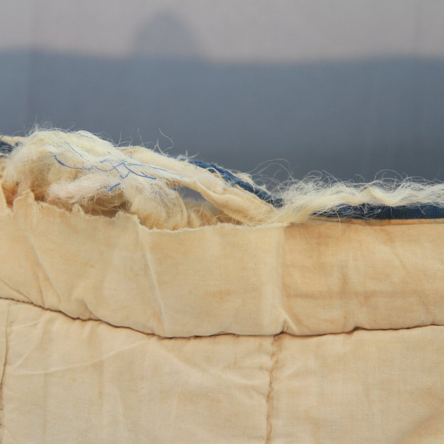Vintage Hand Sewn Quilt Bed Cover Heavy 5.65LB 56W X 76L