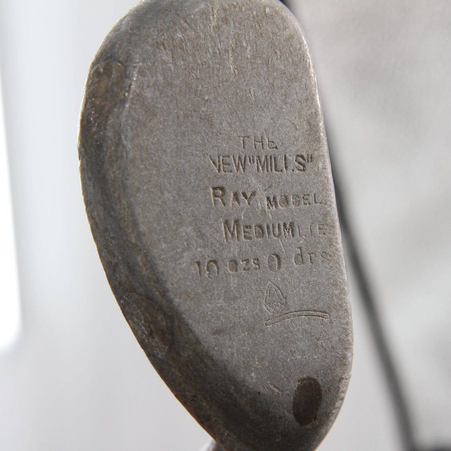 Vintage New Mills Ray Putter Hickory Shaft Alumunium Mallet RH
