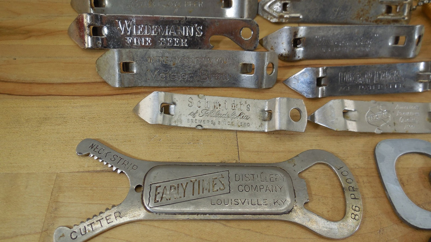 Misc. Lot Can Bottle Openers Beer Sterling Early Times Schmidts Falstaff Lucky