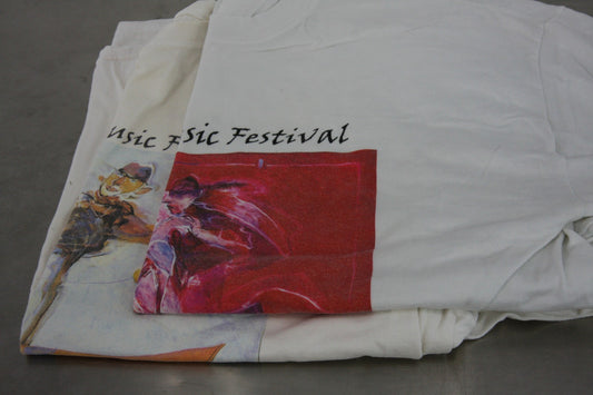 Pair Vintage Stagehand XL Tee Shirt Sarasota Music Festival 1990s Craig Rubadoux