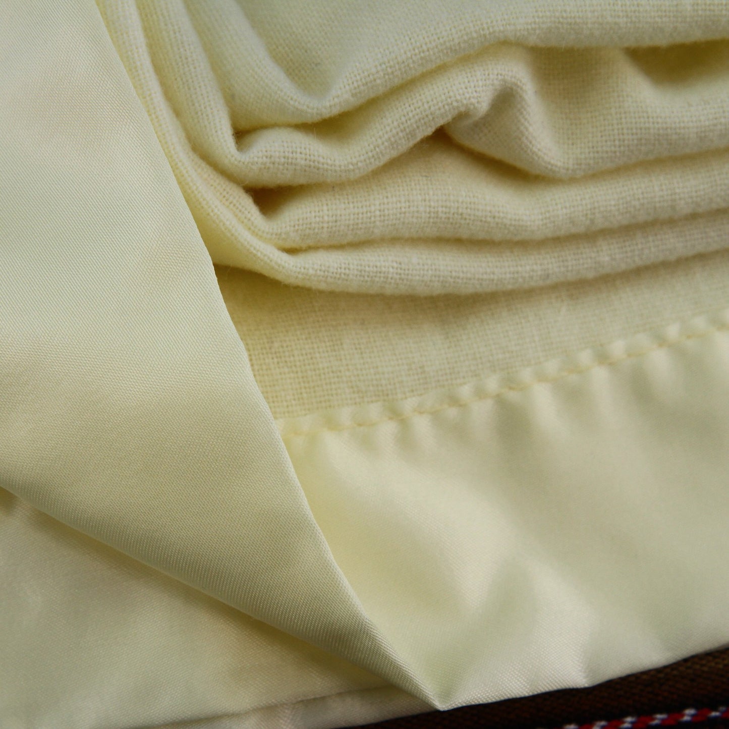 Vintage North Star Sheer Light Open Wool Blanket Pale Yellow  78"W X 88"L