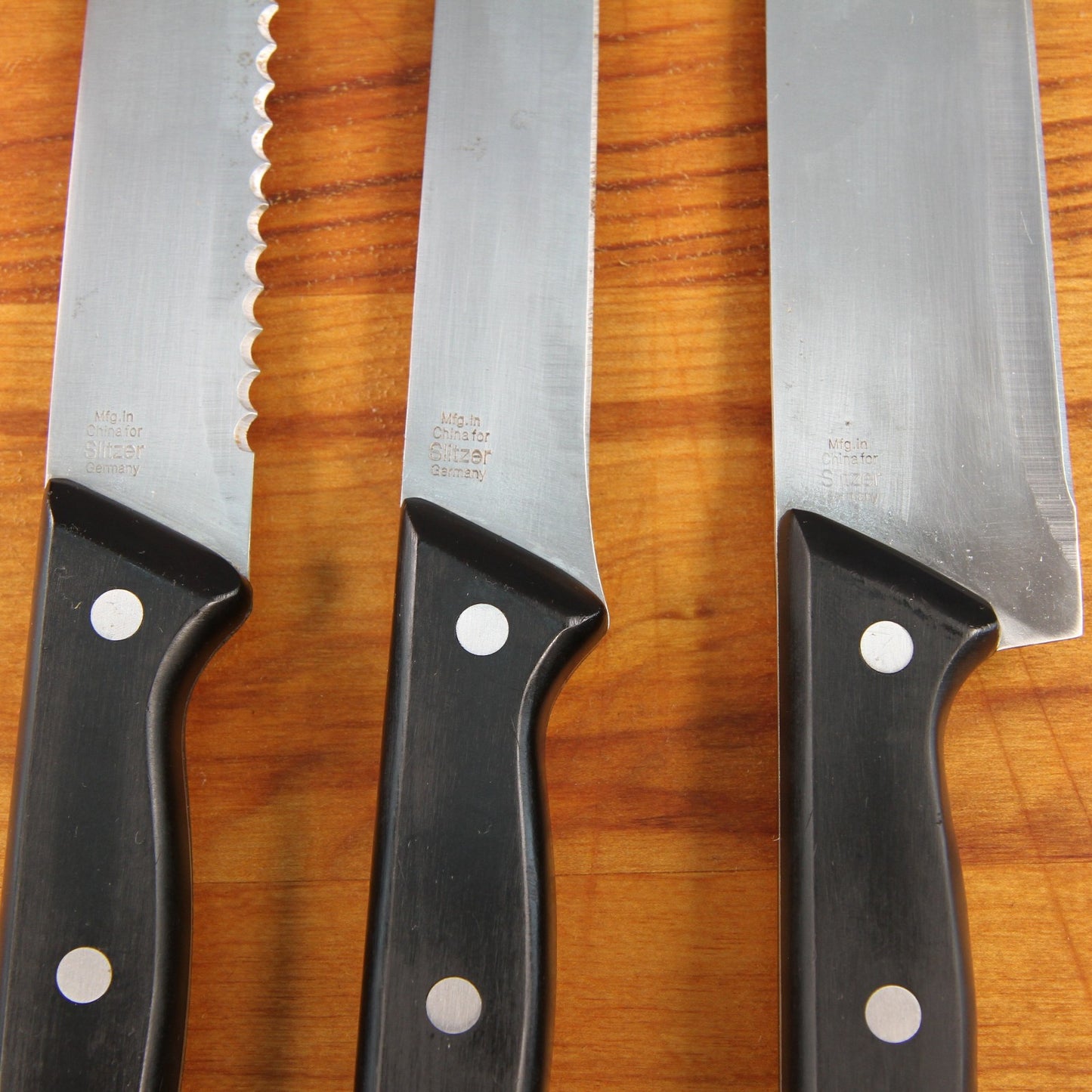 Slitzer Rostfrei Stainless Steel Kitchen Knife Set of Three 12 1/2"