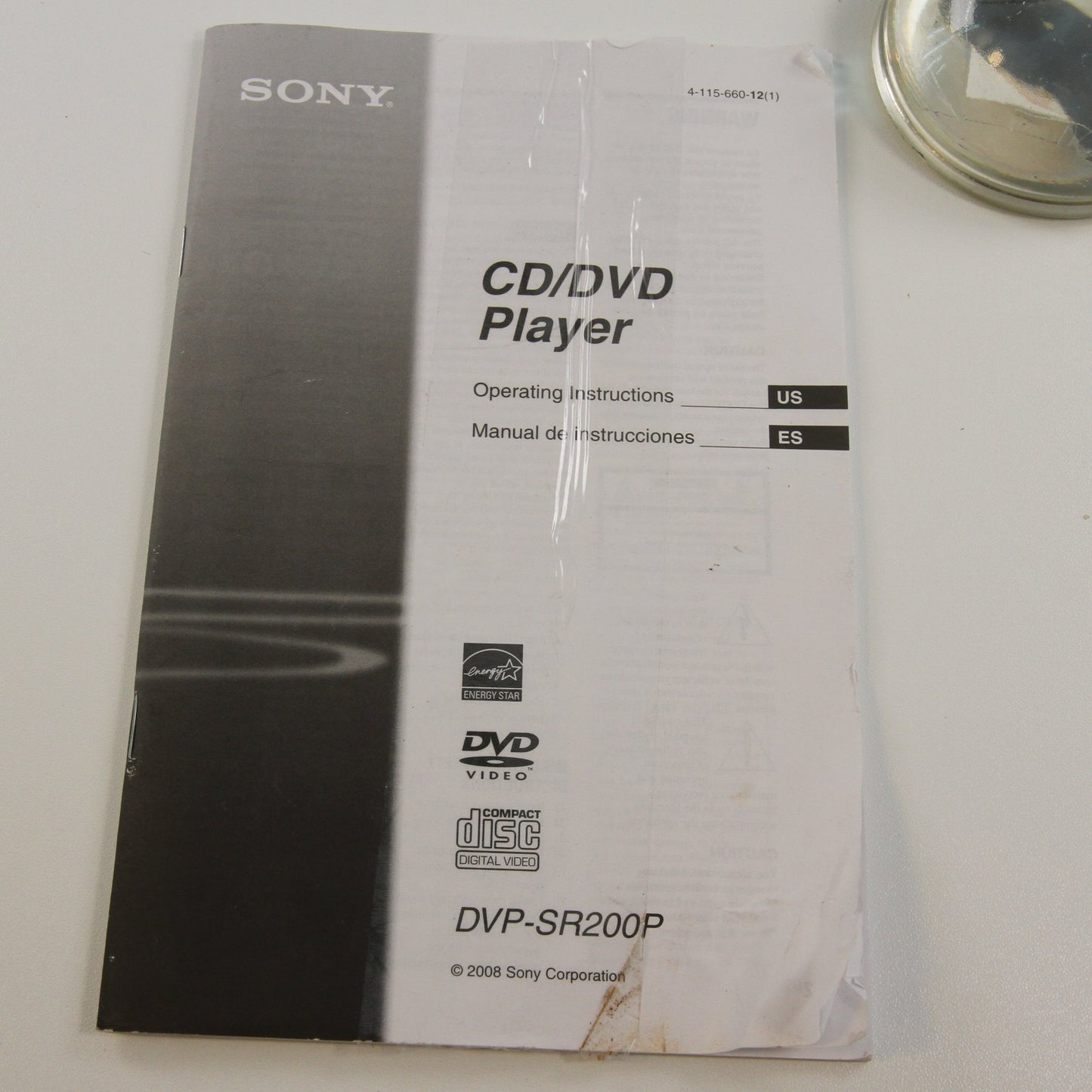 Sony CD/DVD Player DVP-SR200P OEM Manual 2008