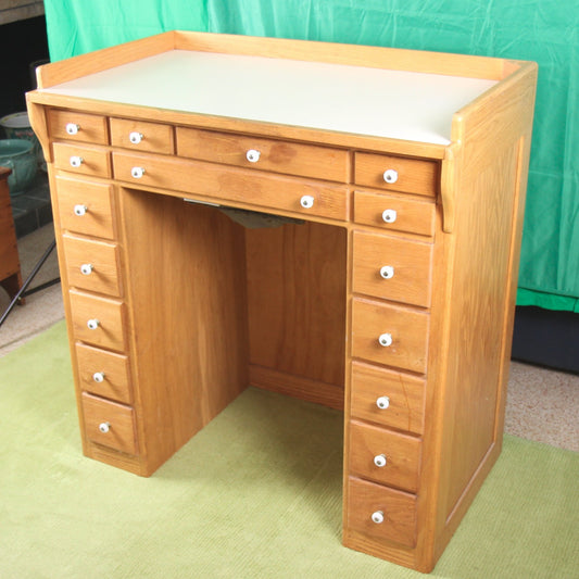 Vtg. 1991 Handcrafted James E Thompson Fly Tying Desk & Lyon Chair   Nokomis FL