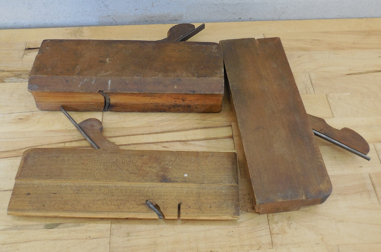 Estate Antique 3 Lot Wood Molding Trim Planes H. Chapin Auburn Tool NY