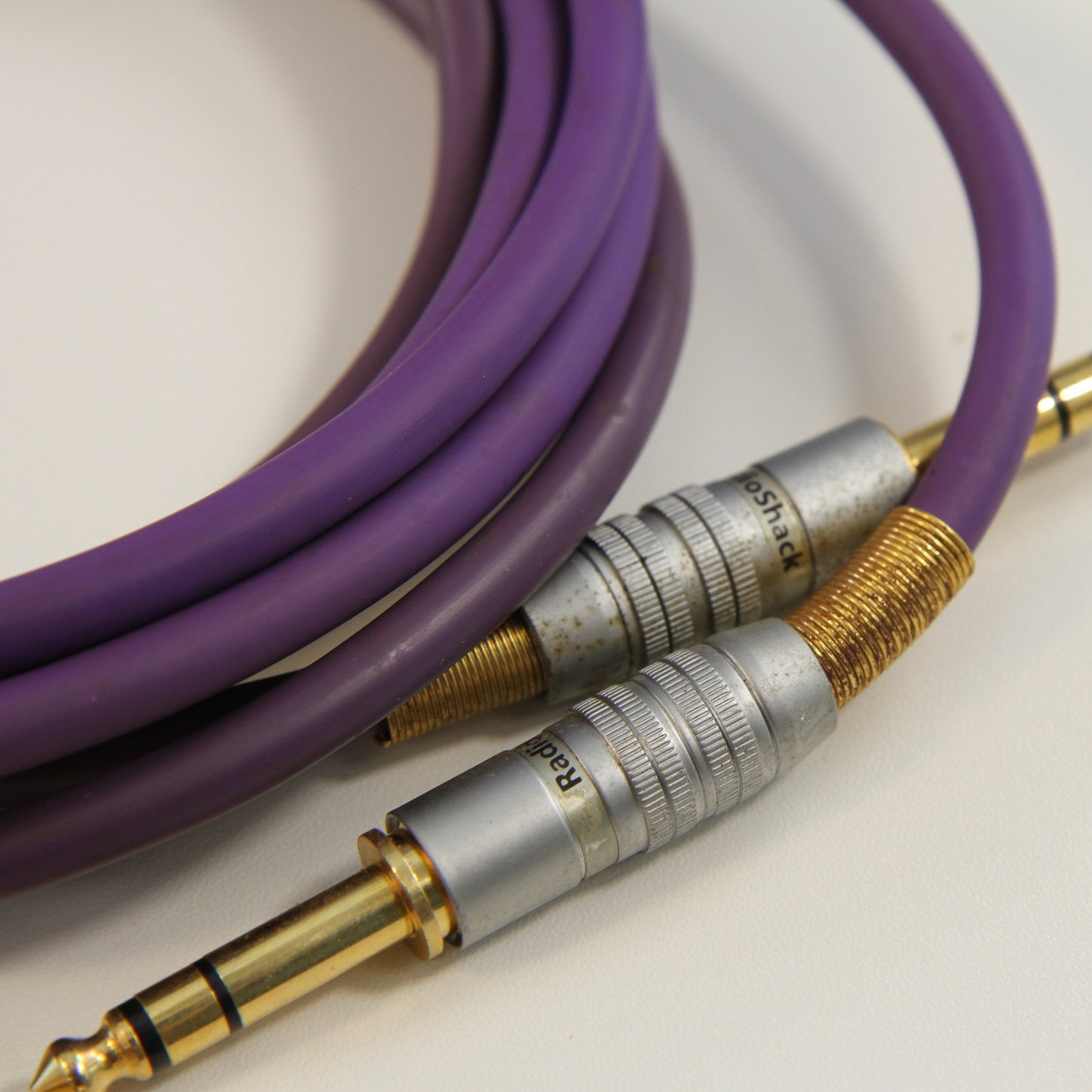 Pair Radio Shack Music Instrument Standard Audio Patch Cables Both 6 Feet