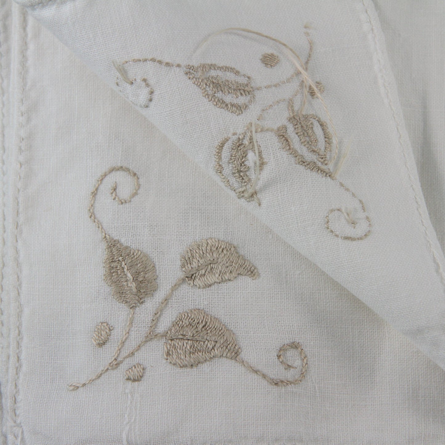 Two Lots of 8 Napkins, Total 16, Damask 18 x 17,  Linen 16 x 15, Baltman, Italy