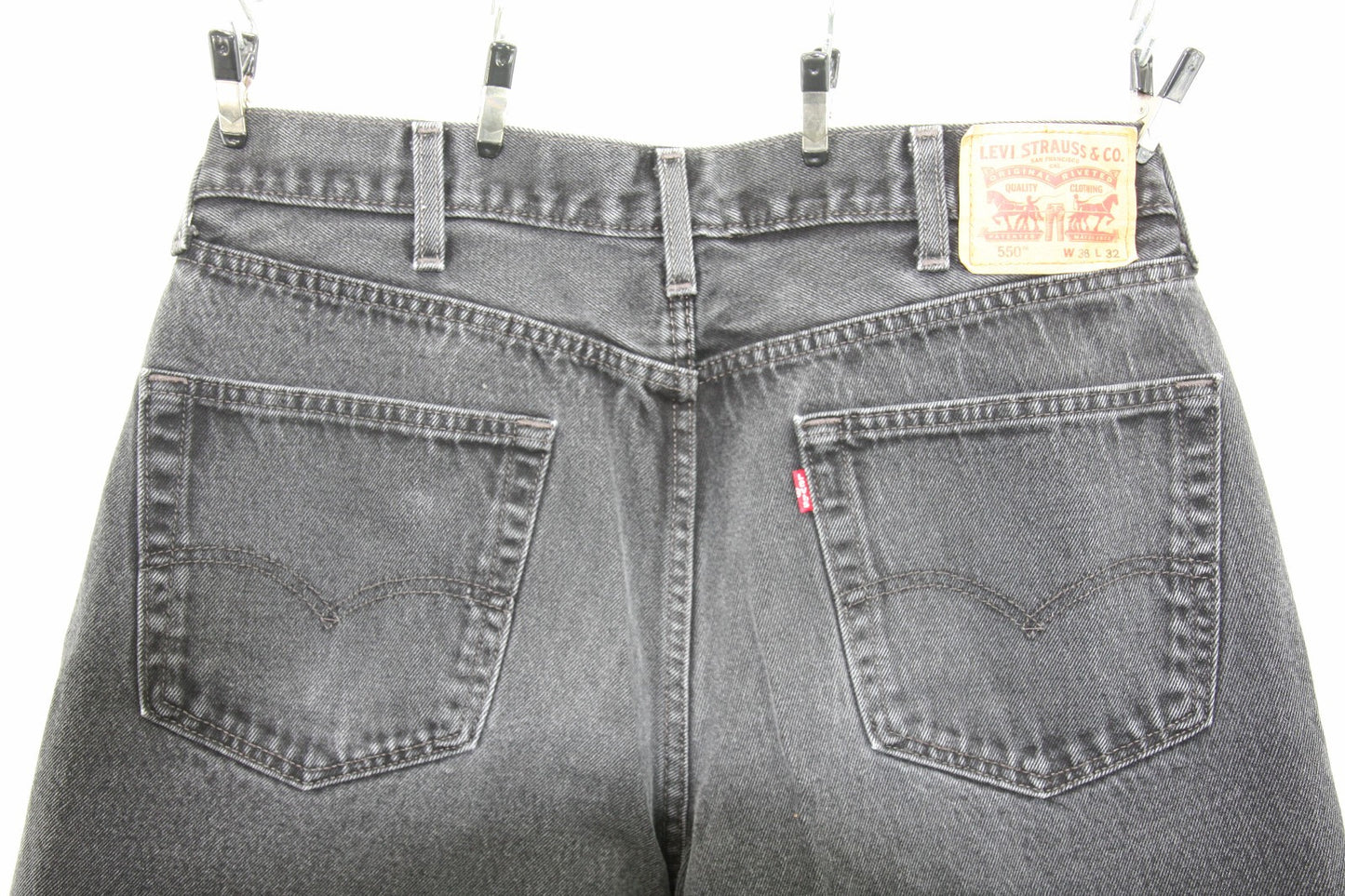 Levi Mens 550 Jeans 38 X 32  Two Pairs One Black, One Blue