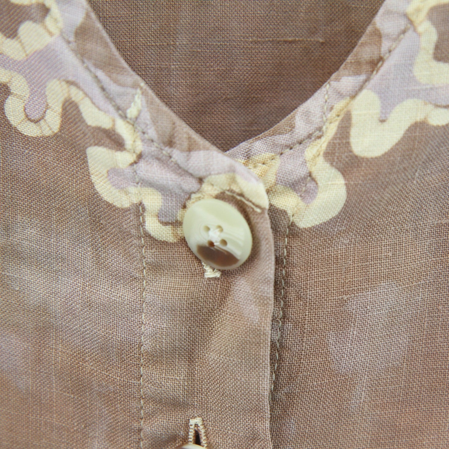 Vintage Eddie Bauer Womens Tied Dye Linen Dress Drop Waist Hong Kong M/M