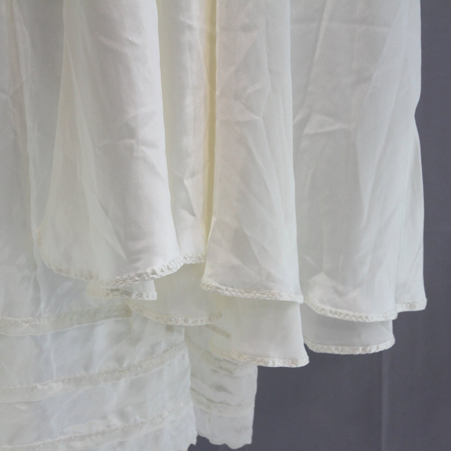 Vintage Bill Tice 1980s Gown & Negligee Peignoir White Ivory Lace Pearls S M