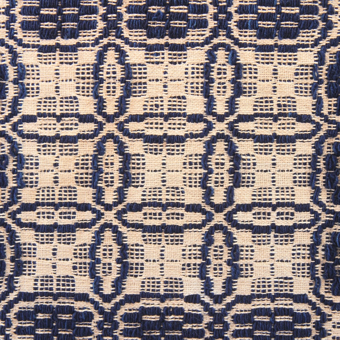 Vtg. Unbranded Woven Jacquard Two Panel Hand Sewn Bedspread Cover 69W X 84L