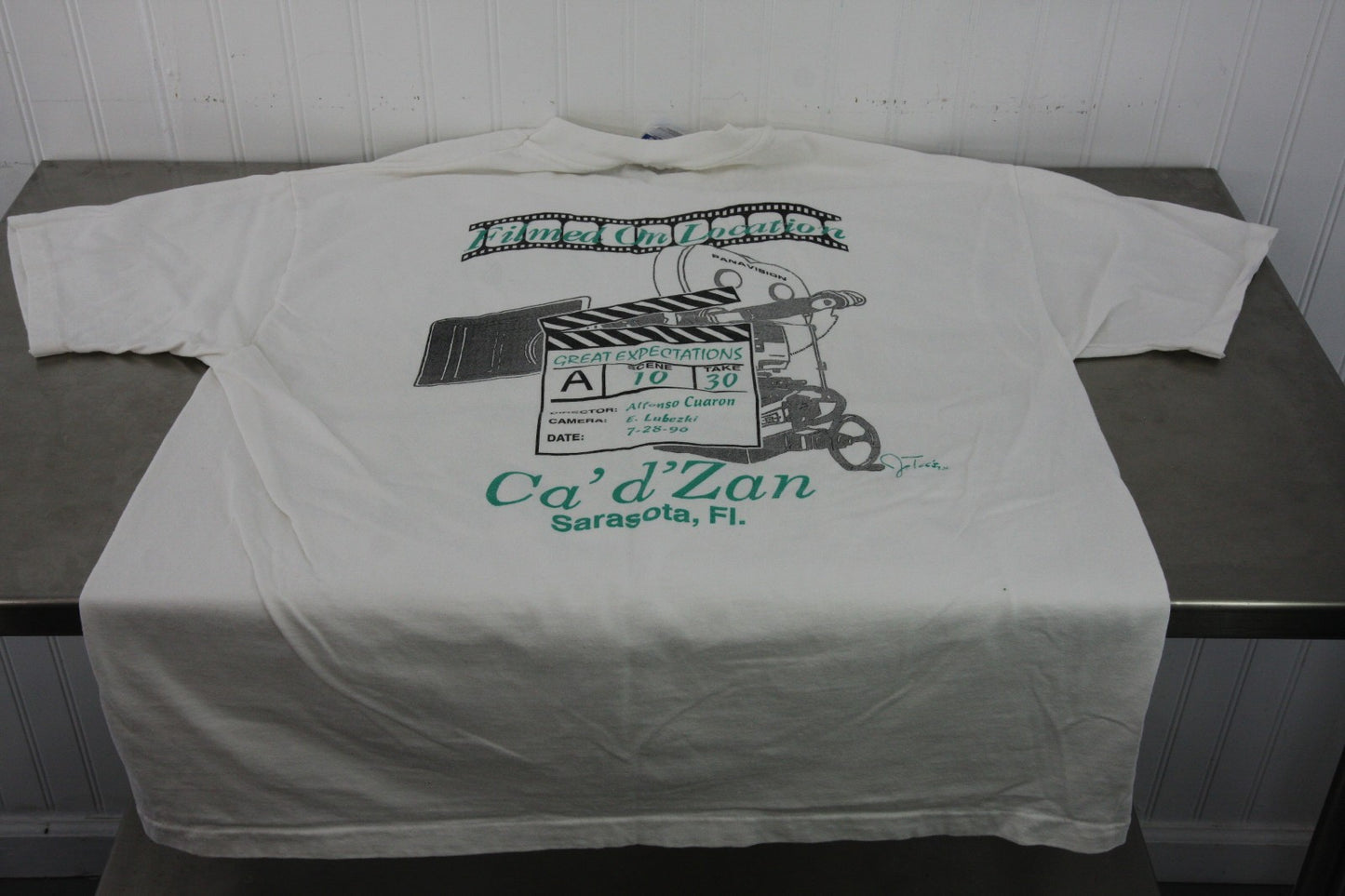Vintage Tee Shirt Great Expectations Movie Scene 10 Take 30 Ca'd'Zan Sarasota FL