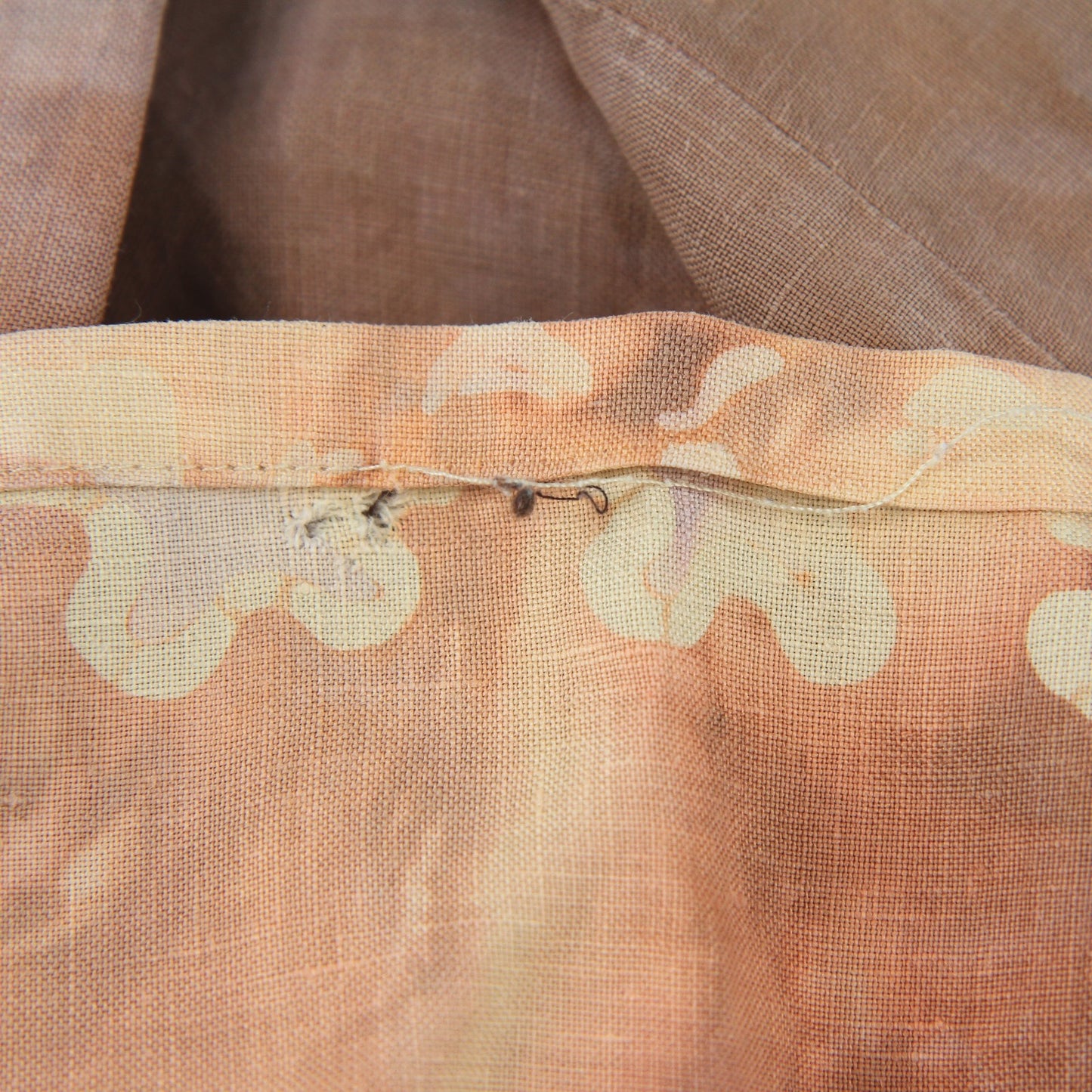 Vintage Eddie Bauer Womens Tied Dye Linen Dress Drop Waist Hong Kong M/M