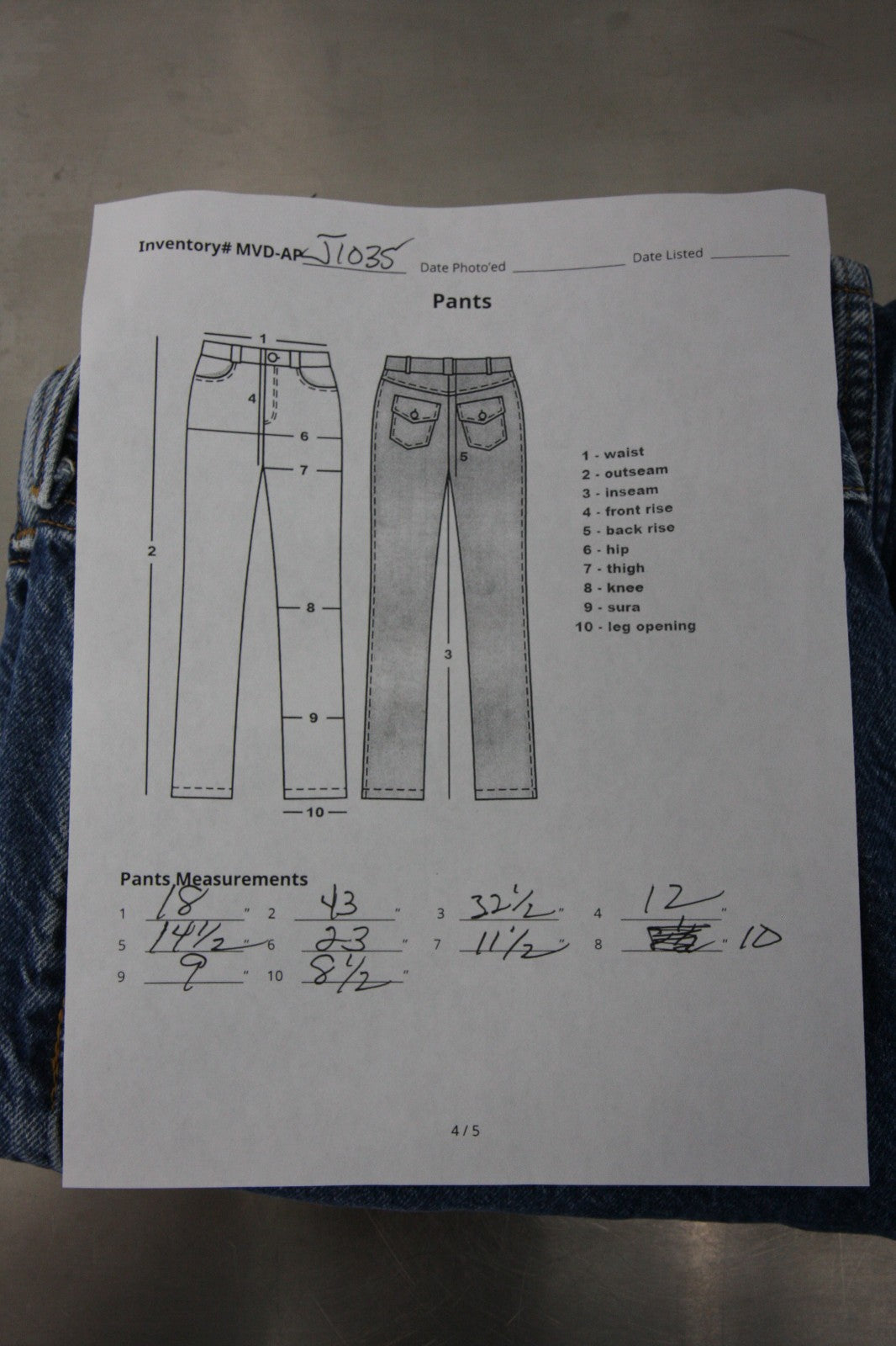 Levi 505  Mens Jeans 38 X 34